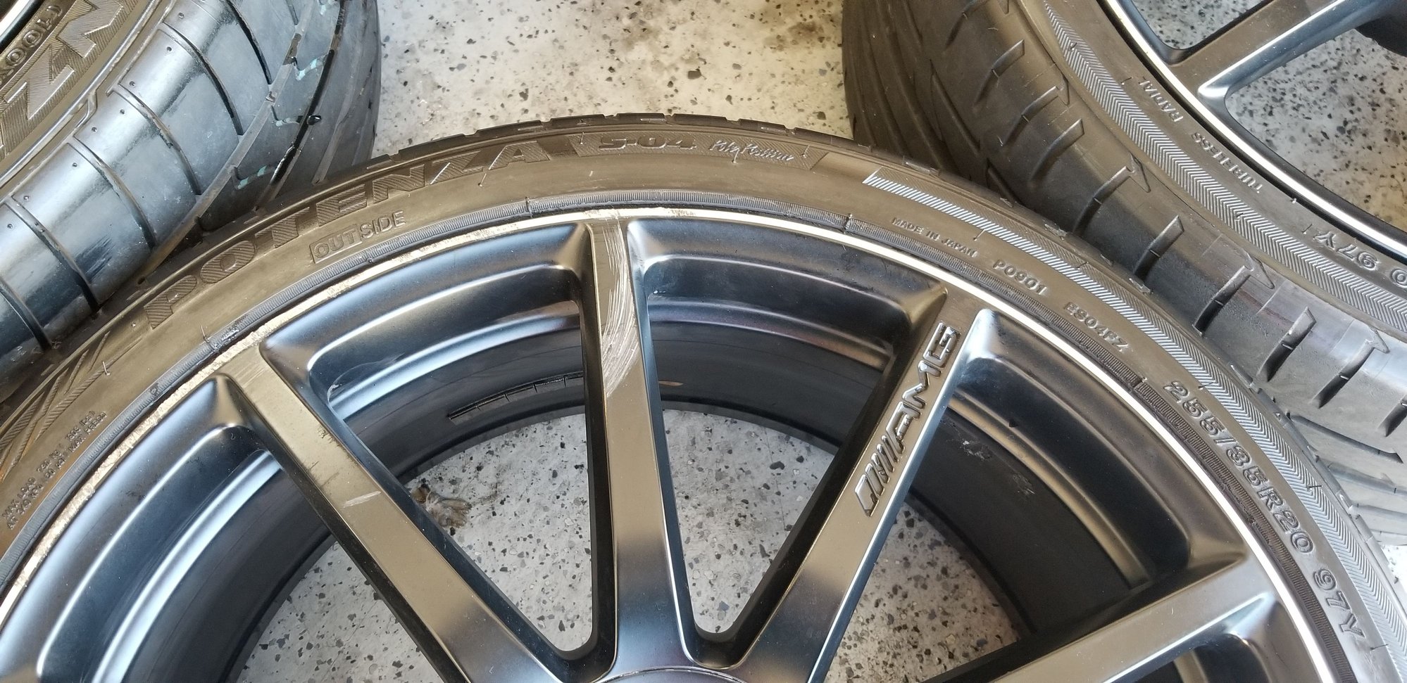 Wheels and Tires/Axles - 20" AMG BLACK FORGED WHEELS AND TIRES - Used - Las Vegas, NV 89139, United States