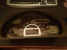 Complete instrument cluster removed