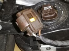 Electrical connectors  under front bumper