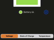 Voltage is basically steady except for Glk charge peaks 