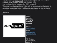 These radiator horror stories are sobering.  Does anyone with a 2021 live near Zunsport HQ to be a developement?

I would assume there is no difference between sedan and wagon fronts? 