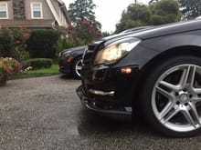 My C350 with front splitter vs wifes C300 stock fron end
