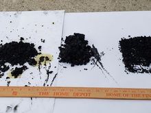 Soot Collected, intake, left intake manifold, right intake manifold