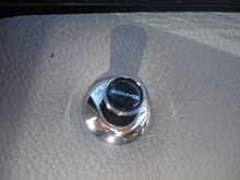 AMG Style door pin, unlocked close up