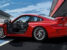 Porsche GT3
   - digital drawing of a photograph