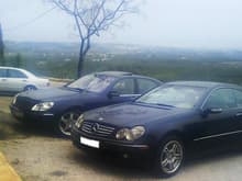 my clk and next to it my cousin's S class