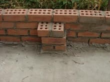 my first bricklaying attempt.