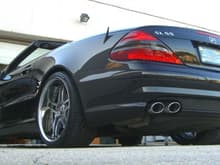 Mercedes SL55 20x9 20x11 RS Style Wheels and RennTech Lowering Mod - Auto Addiction