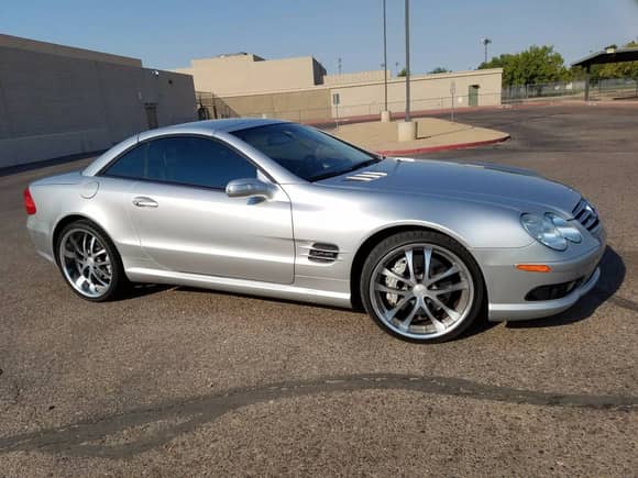 2004 R230 SL600 twin turbo V12!!! It's a UFO disguised as a car.