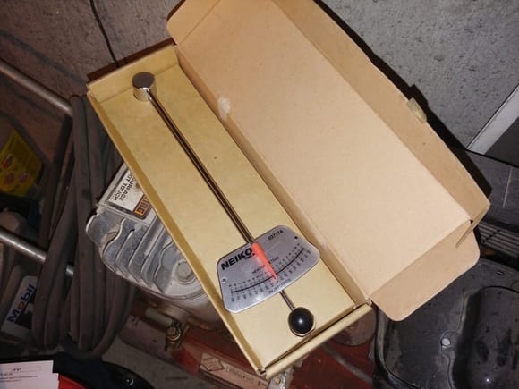 Inch pound torque wrench for pan bolts (35 lb-ft + 180 degrees).