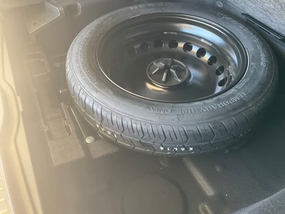 Standard spare tire with non run flats