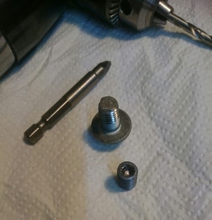 Broken bolt end with its 4mm hole