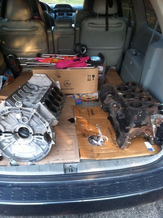 6.3 block on left and vr6 block on right