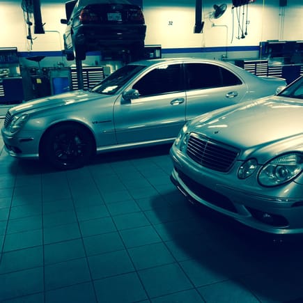 Taken at my work with my buddy's e55