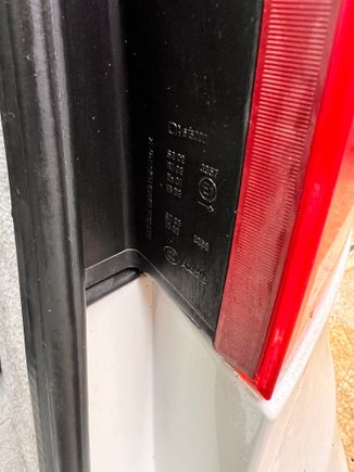 Right side lower taillight area