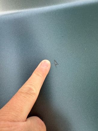 Gouge in PPF on the hood. 