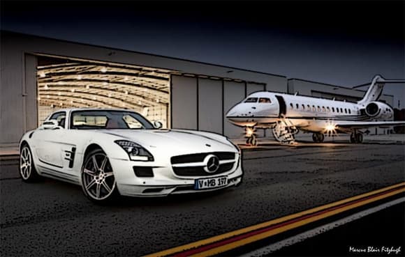 SLS coupe 
   - digital drawing of a photograph