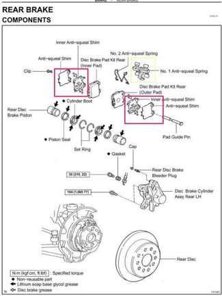  Lexus RX brake system
