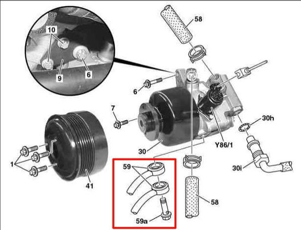 Diagram that doesnt show any type of washers or o-rings.