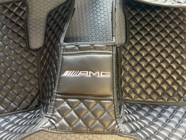 Interior/Upholstery - Custom Leather Floor Mats for Sedan C300/C43/C63 with AMG logo - New - 2015 to 2022 Mercedes-Benz C300 - 2015 to 2022 Mercedes-Benz C43 AMG - 2015 to 2022 Mercedes-Benz C63 AMG S - 2015 to 2022 Mercedes-Benz C450 AMG - Satellite Bch, FL 32937, United States
