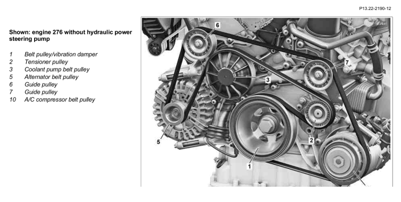 w212 belt diagram