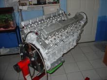 V12 build finished.  13.5:1 compression, custom designed cams, Ford H-beam rods, BRC pistons, Honda CRX rings. Custom made timing chain assembly. Ported heads. Pistons and rods are 14 pounds lighter than original.