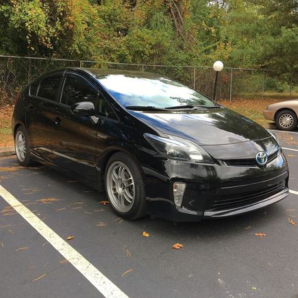 Made less terrible via H&R Springs, 17x8 RPF-1, and headlight housings that were matched to the body