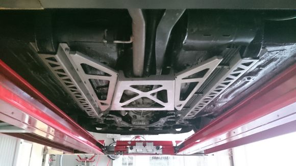 installed frame rails and stiffer springs (500/350)