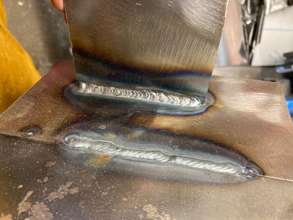 Mild steel fillet and butt weld