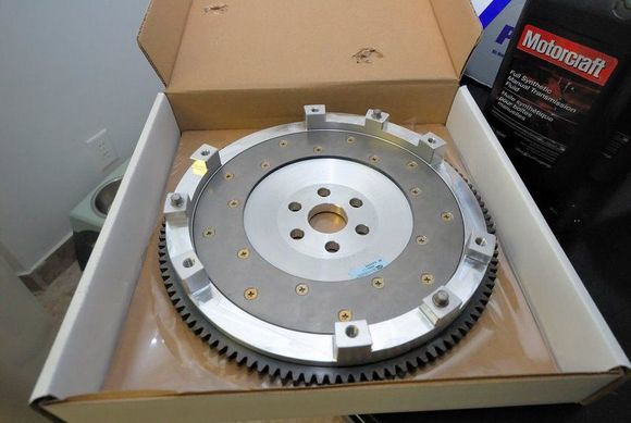 Fidanza 8lb 1.8 flywheel, Exedy pressure plate and oem clutch, and Motorcraft trans fluid