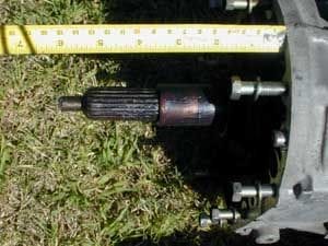 W58 input shaft length ~6.0", R154 input shaft length ~6.75"