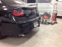 Taken before trunk was complete but shows ARK exhaust