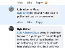 First off he is defending him. And he does know who he is. Kyle has been around for almost twenty years and knows everybody in the game. This is him denying shawn's character and what he has done and is capable of doing to customers. 


