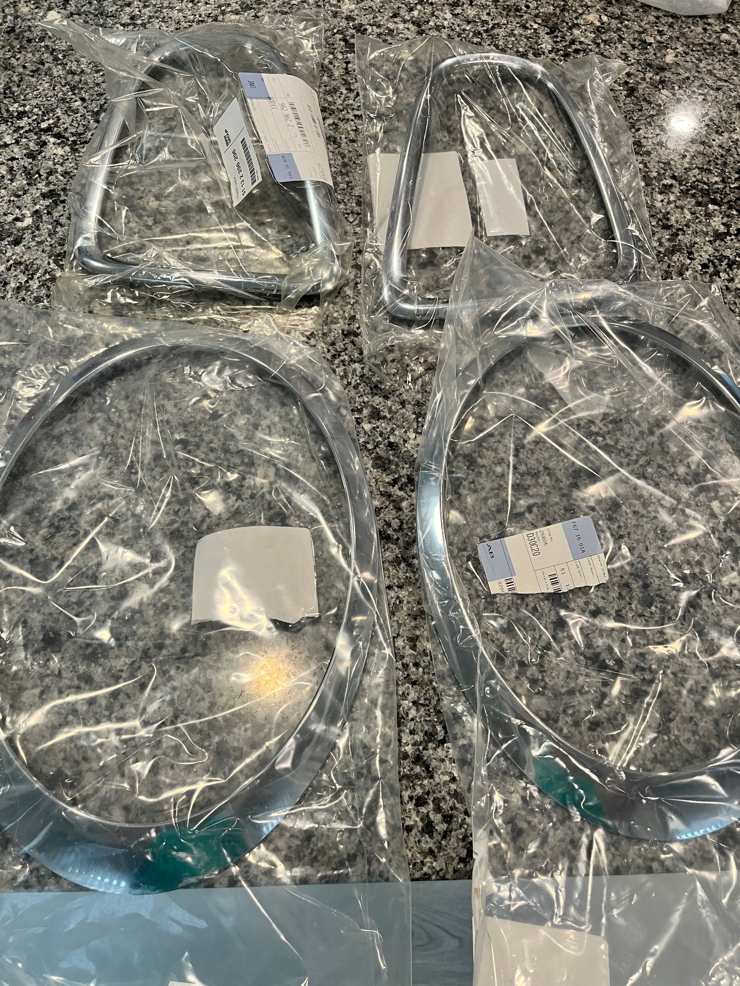 Exterior Body Parts - Chrome front & rear head light / tail light trim rings - Used - 2007 to 2015 Mini Cooper - Greenburgh, NY 10530, United States