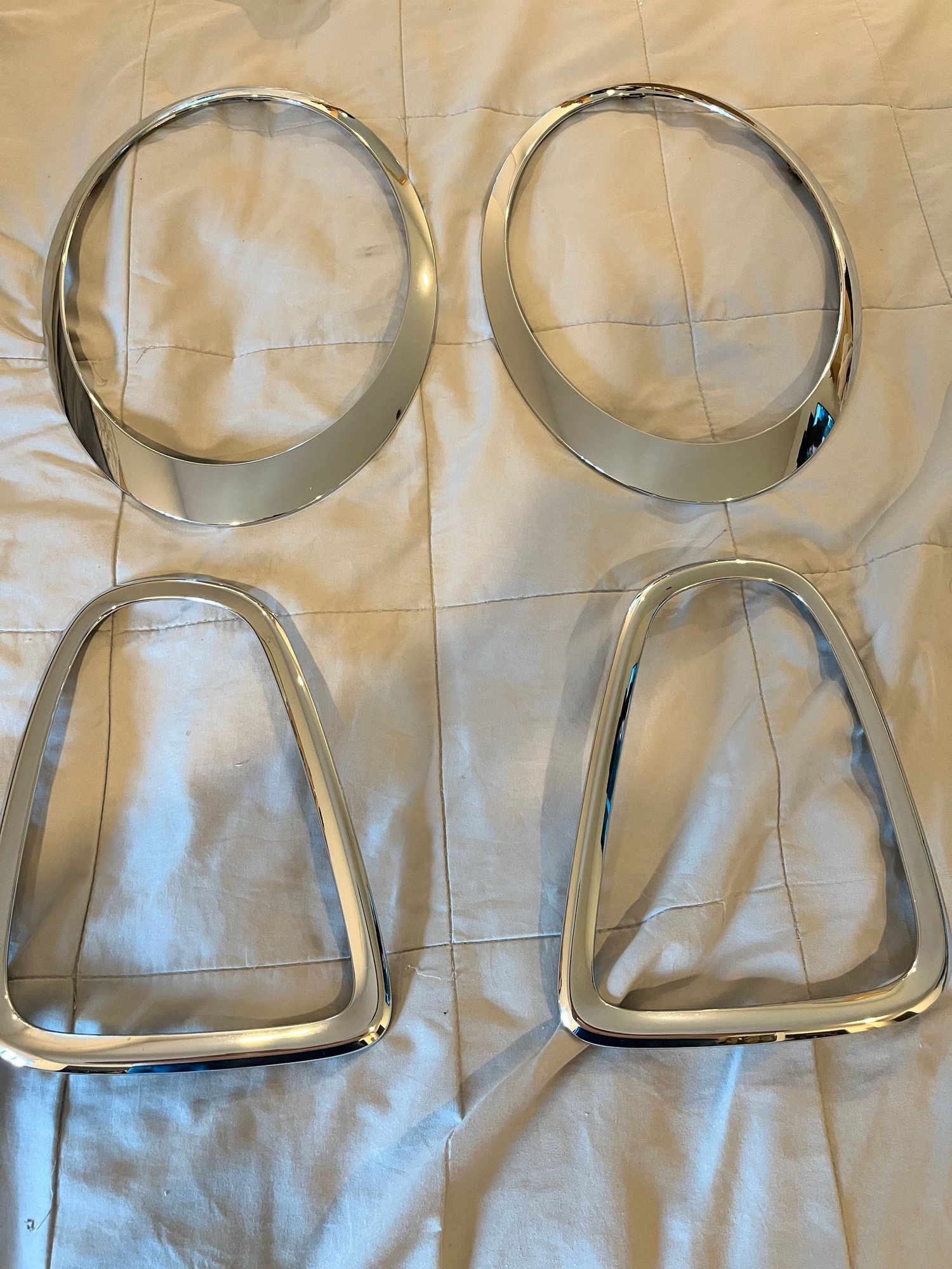 Lights - Chrome head light bezels front & rear - New - 2005 to 2015 Mini R56: "Mk II" Mini Hatch/Hardtop range - White Plains, NY 10530, United States