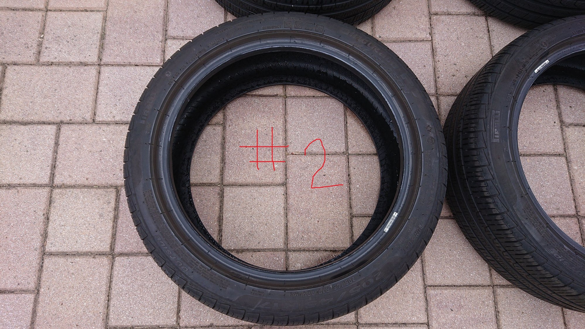 Wheels and Tires/Axles - 4 OEM Tires - Pirelli P7 A/S RF 205/45R17 - Used - 2014 to 2021 Mini F56: Mini Hatch/Hardtop - Edison, NJ 08817, United States