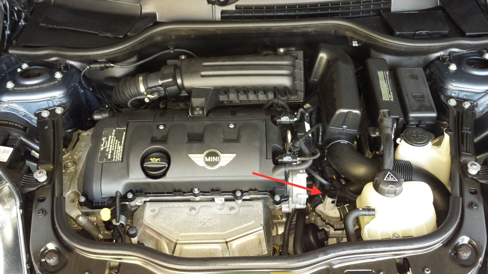 R56 ID of under bonnet part ... - North American Motoring