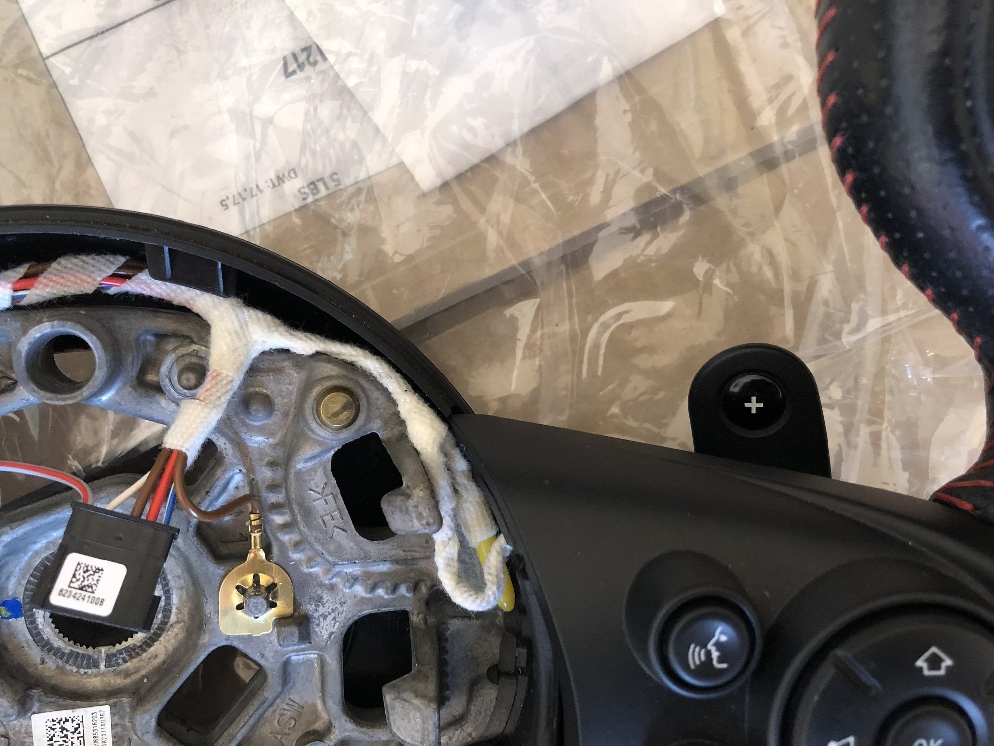 2015 Mini F56: Mini Hatch/Hardtop - Mini Cooper JCW Steering wheel with paddle shifters - Interior/Upholstery - $440 - Brooklyn, NY 11217, United States