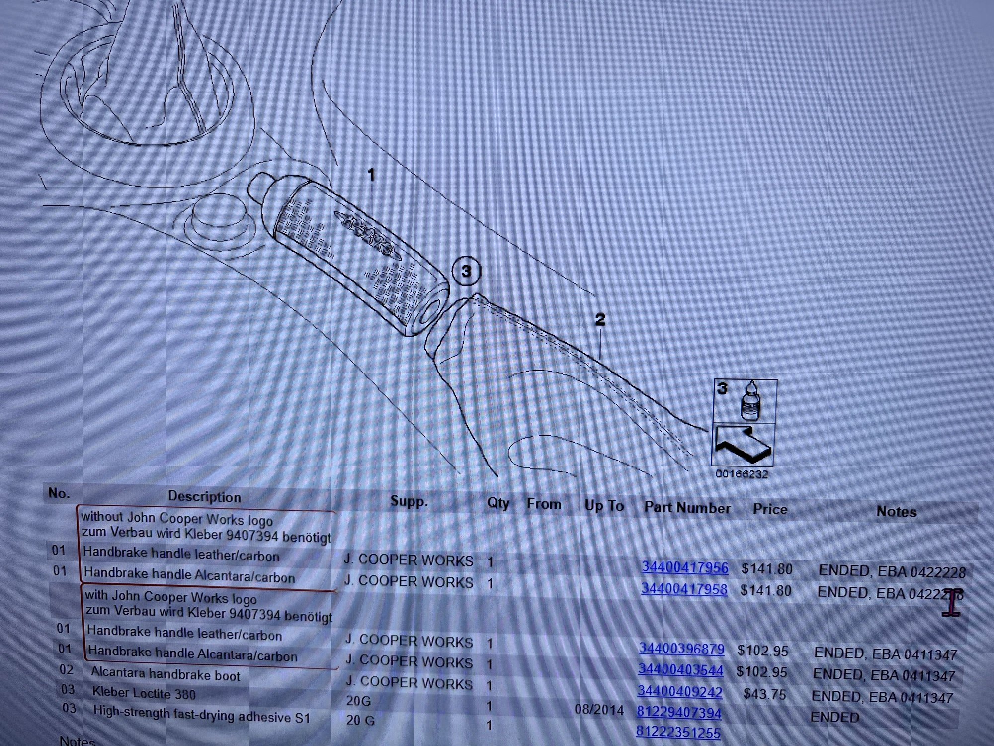 Interior/Upholstery - WTB: JCW Handbrake Handle Leather/Carbon - New or Used - 2002 to 2008 Mini Cooper - Cedar Park, TX 78641, United States