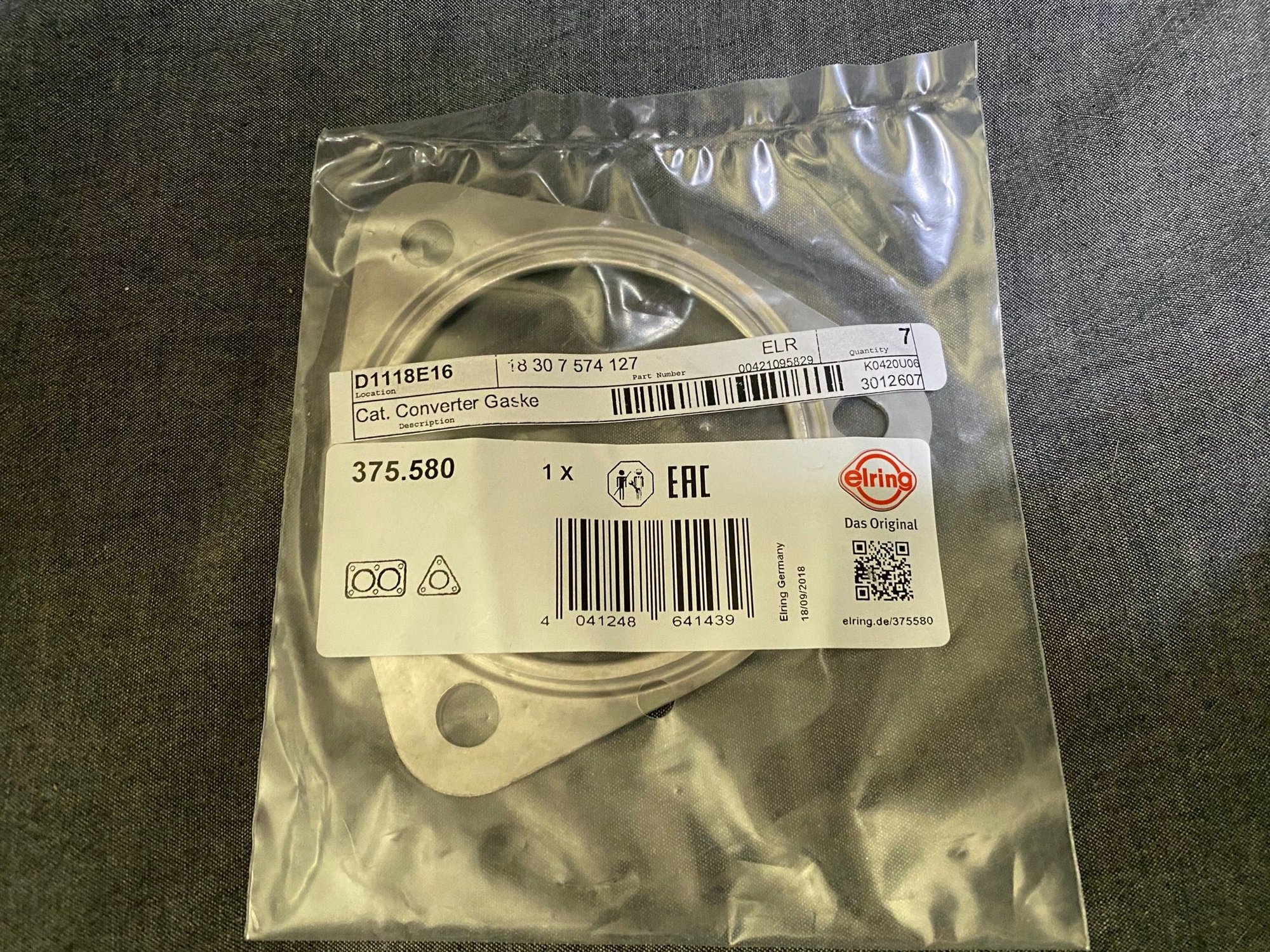 2011 Mini R56: "Mk II" Mini Hatch/Hardtop range - Elring Exhaust Gasket - Turbo to Downpipe - Engine - Exhaust - $5 - Paso Robles, CA 93446, United States