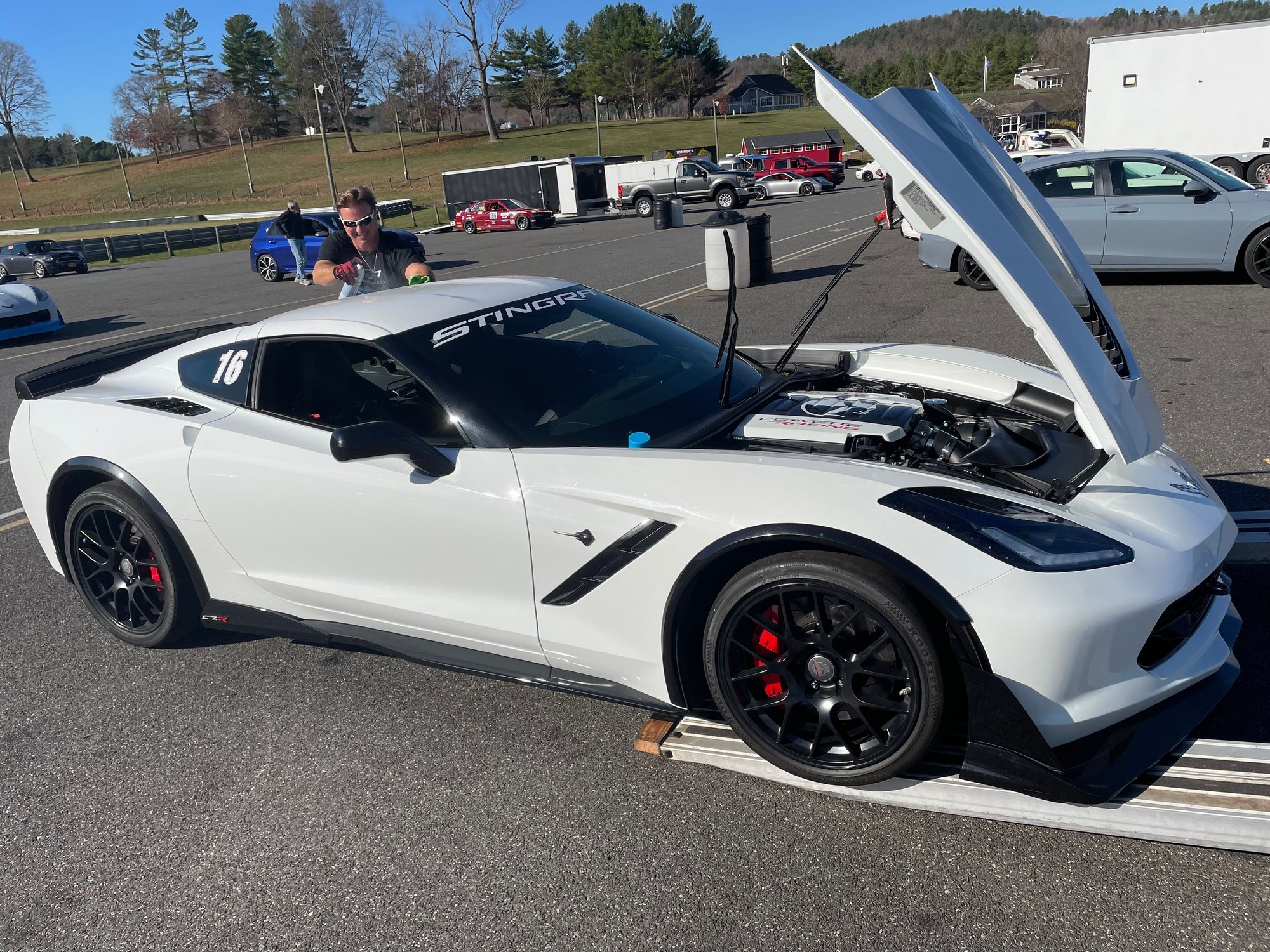 Engine from Corvette racing and an idle with more lope to it than a 3 legged horse 