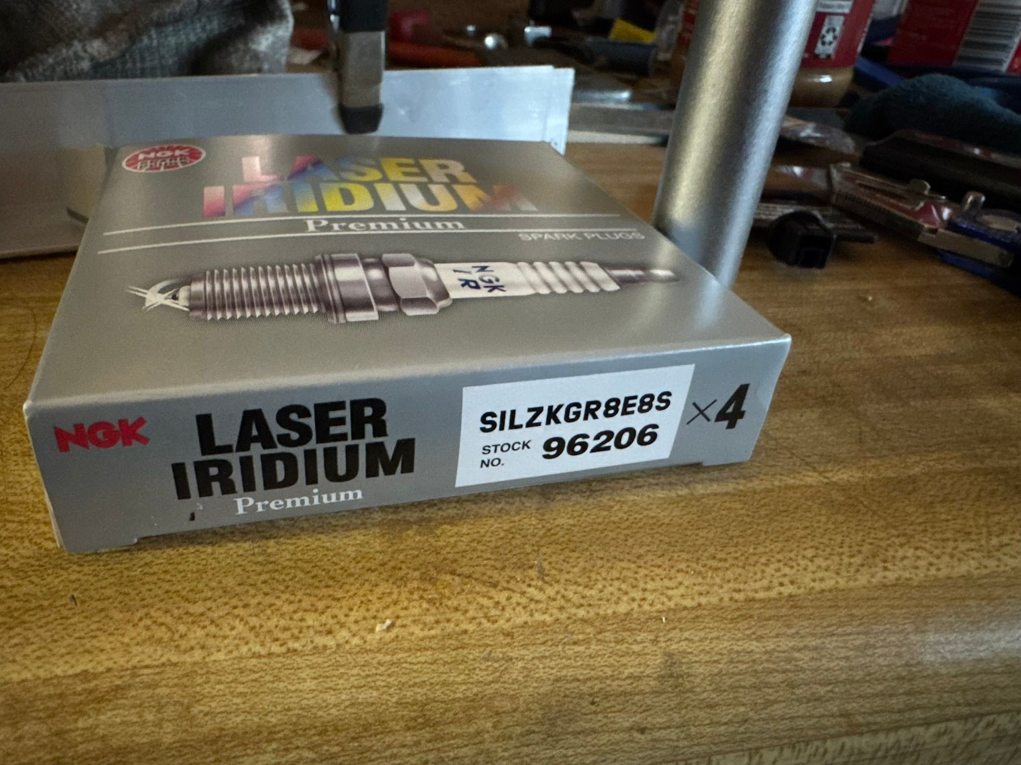 New plugs: NGK 96206.  OEM spec for the BMW B58 engines.  Should be good enough for my B48.