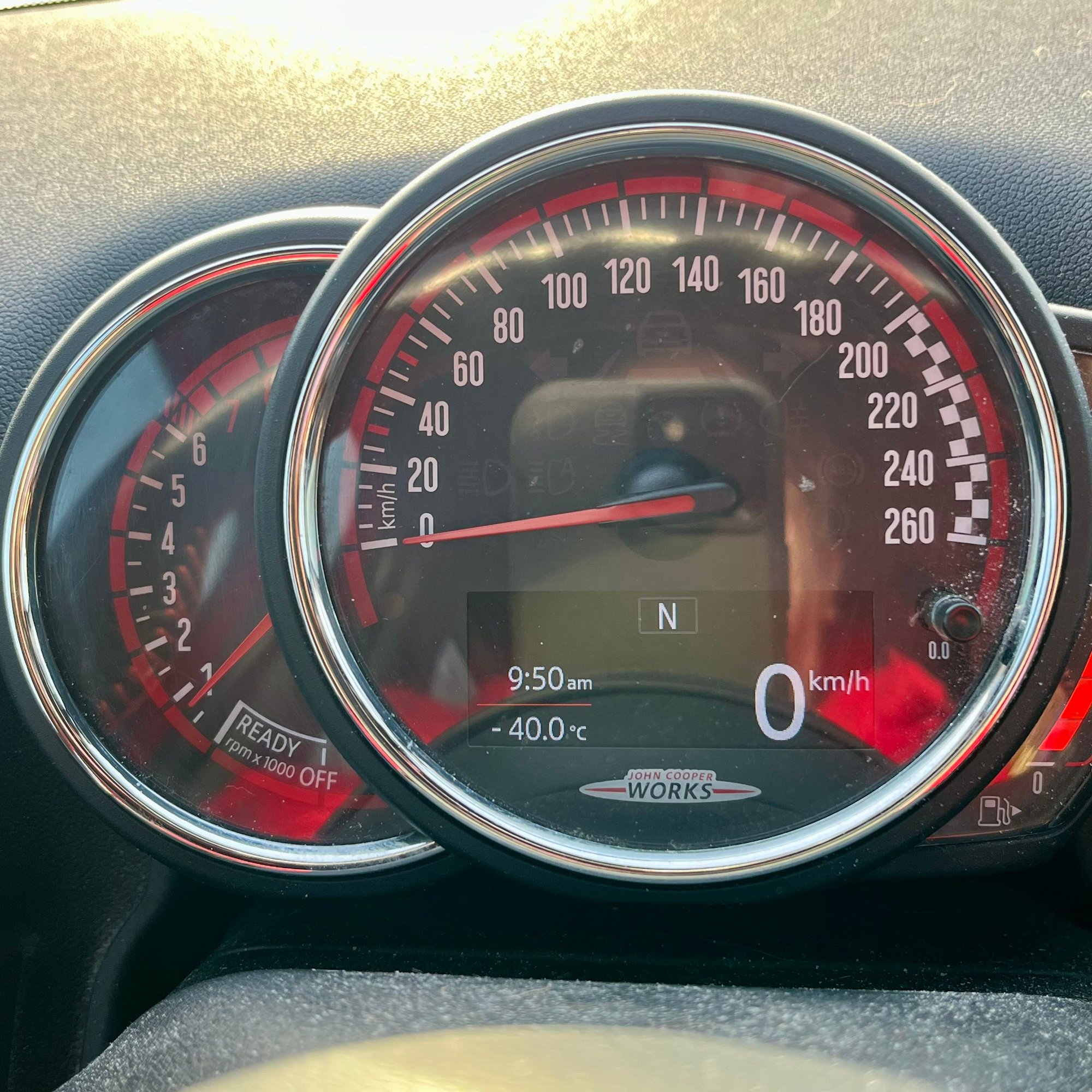 Was actually -42, but gauge only goes to -40! 