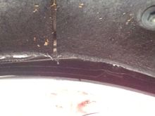 Closer view of tire rub