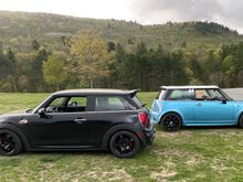 Our MINIs parting ways at the end of the day.