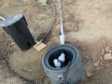 the pump basin with the riser cover removed