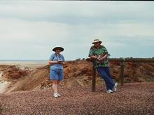 Sandy Lee in the Breakways near Cober Pedy outback Australia Feb 05