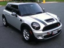 A couple of new additions in this pic:
1. Blackjack mirror covers
2. Blacked out hood scoop...Plastidip of course :-)
3. If you look closely...I used Plastidip to cover the right front quarter piece of the beltline in red.