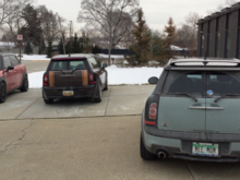 Mine is the Hot Chocolate Clubman, parked here at (the new campus)  Detroit tuned, February 2017.