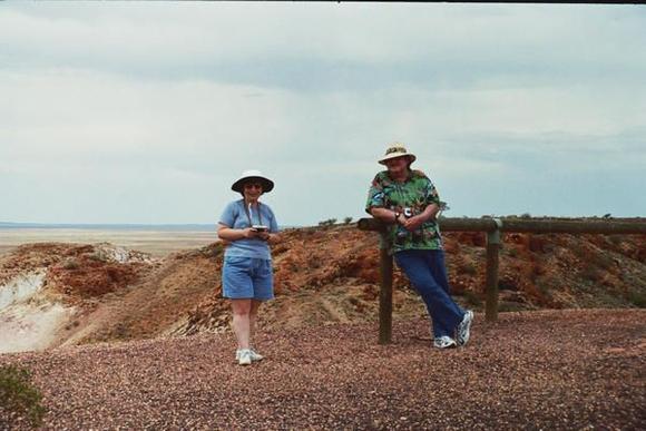 Sandy Lee in the Breakways near Cober Pedy outback Australia Feb 05